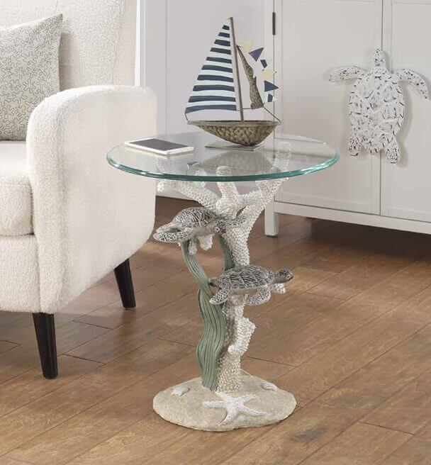 Turtle Glass Accemt Table